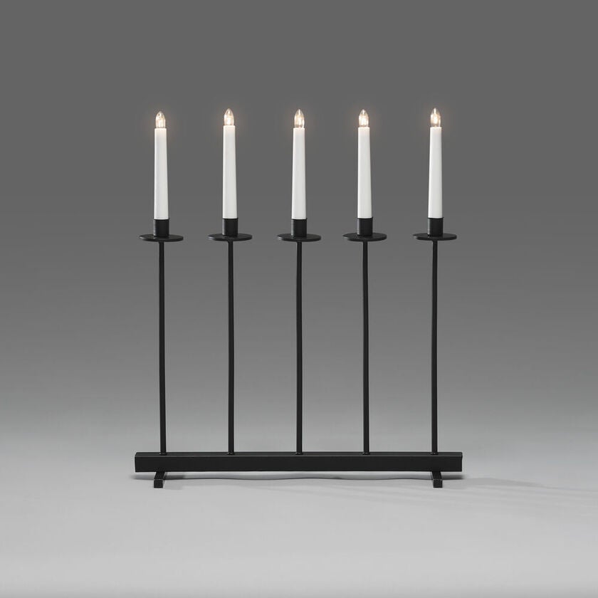 Candlestick metal, 5 bulbs