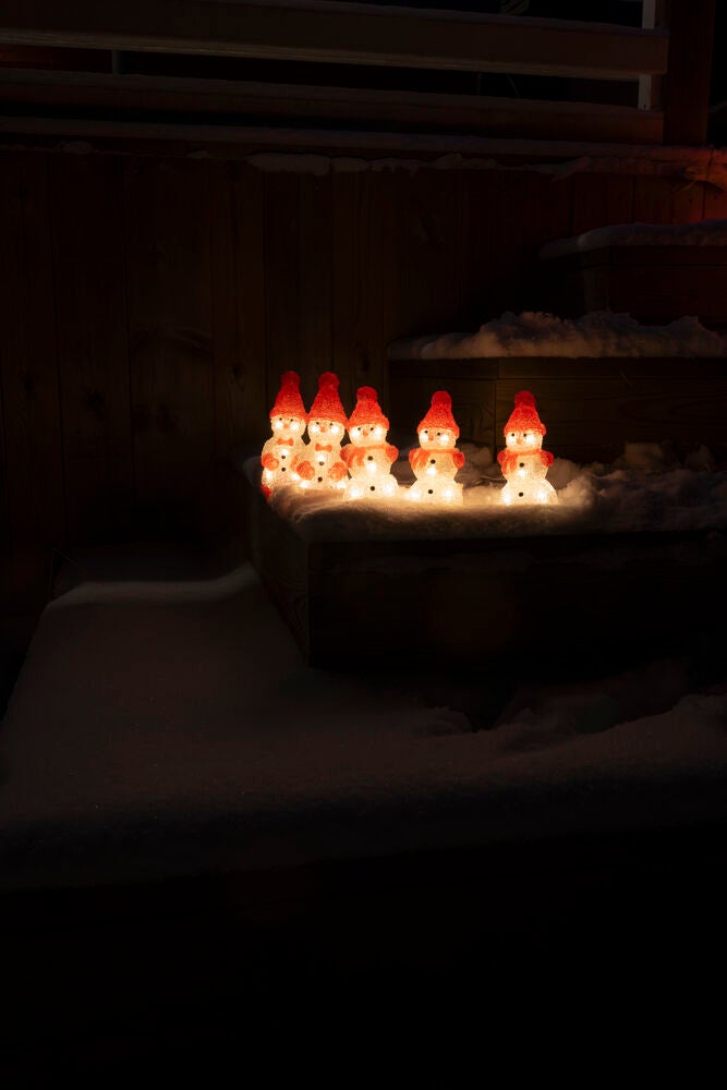 Acrylic Snowmen 5pcs LED