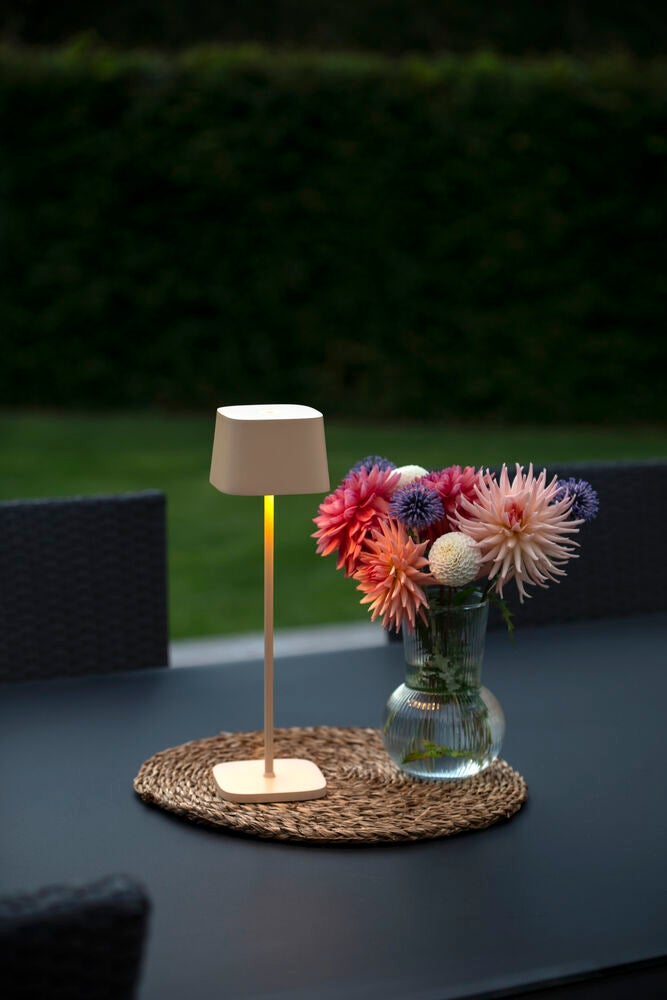 Capri table lamp USB teracotta