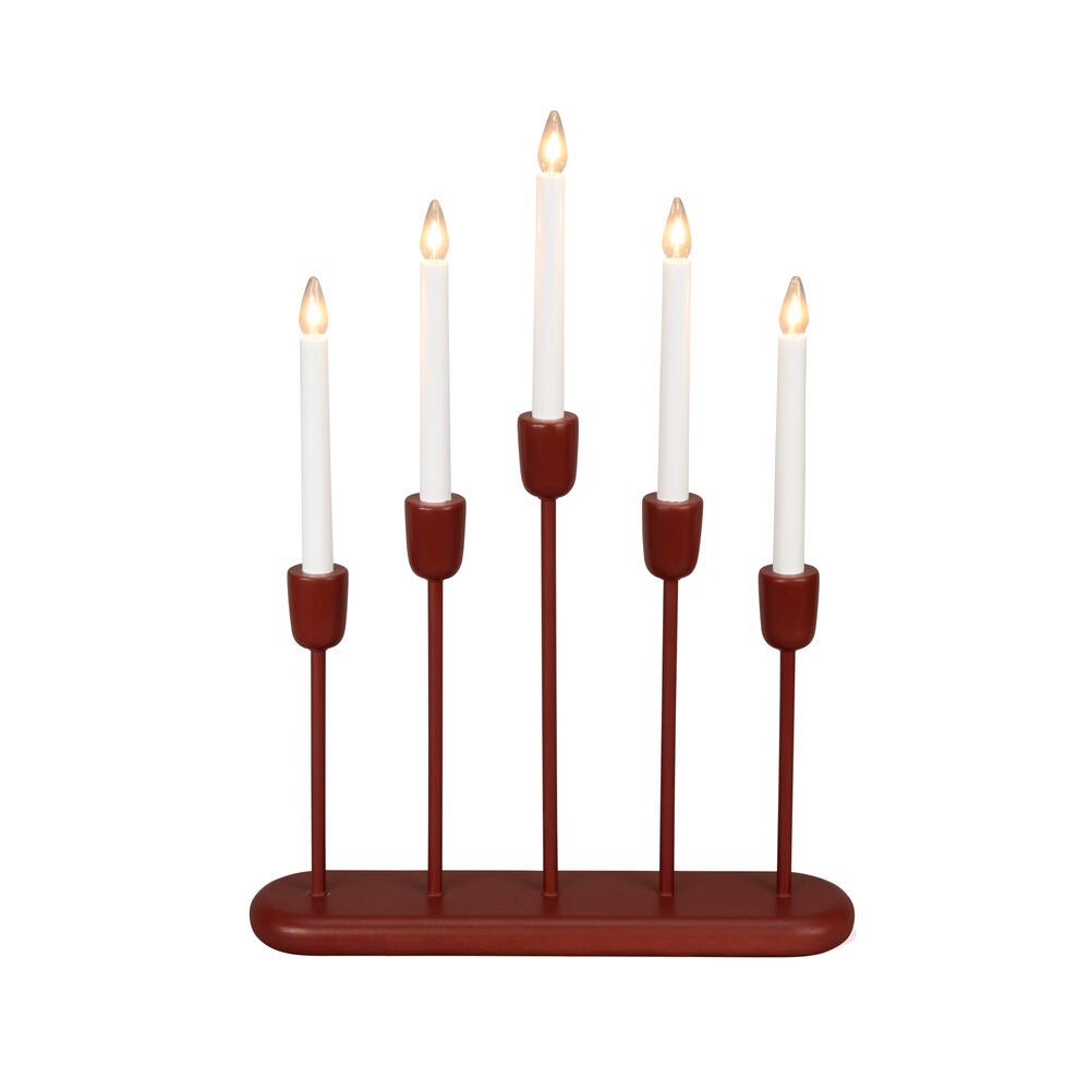 Candlestick Wood/Metal 5 LED
