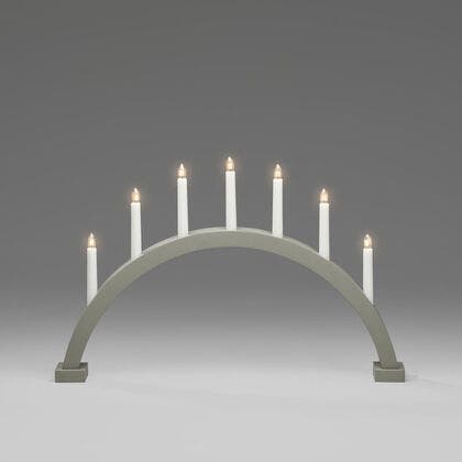 7 Bulb Candlestick Grey/Green