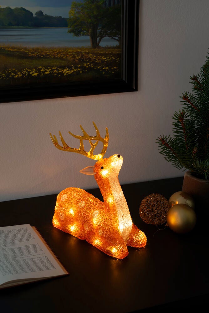LED Acryl Rentier, 24 LED
