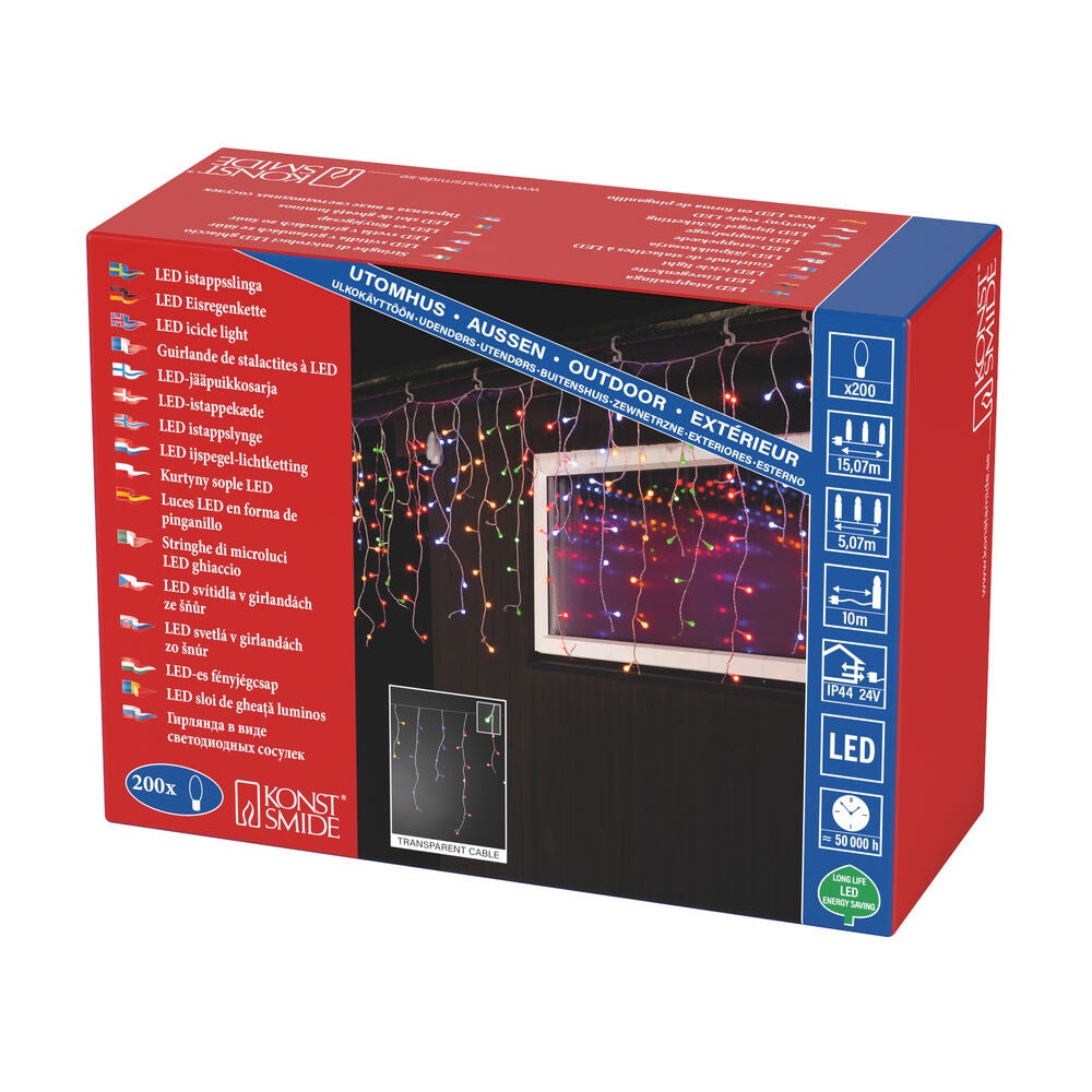 Istappsslinga 200 cherry LED