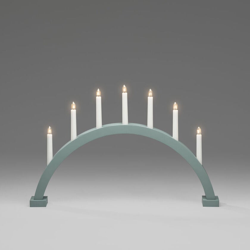 Holzleuchter, braun gebeizt