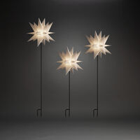 3-D Plastic star, 3pcs LED