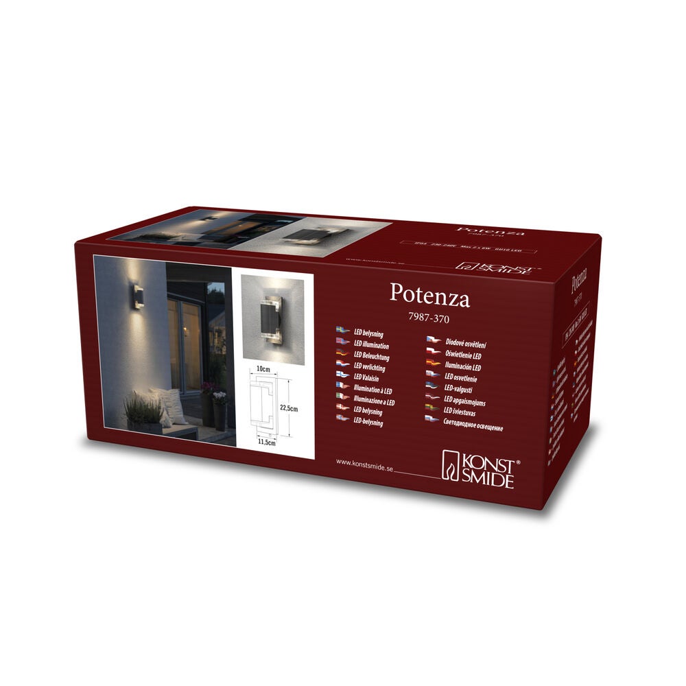 Potenza walllamp dark gr GU10