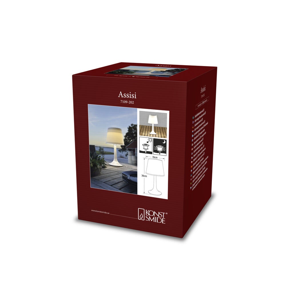 Assisi bordlampa solcell LED