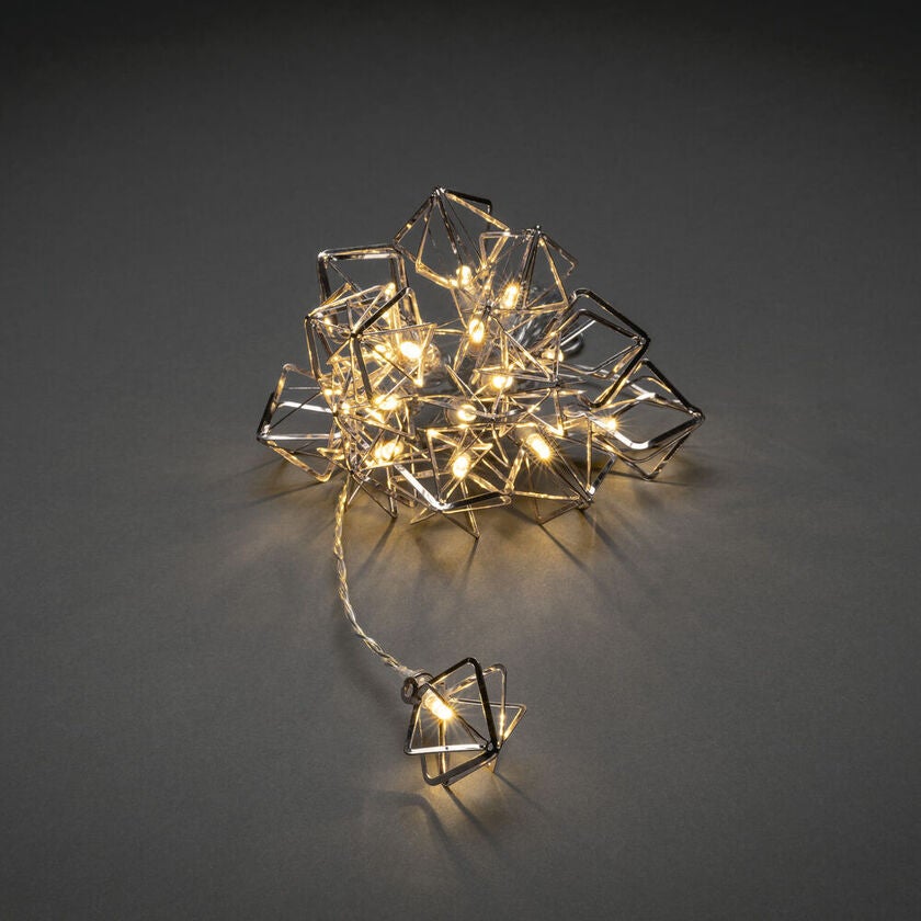 LED Dekolichterkette, silberfa