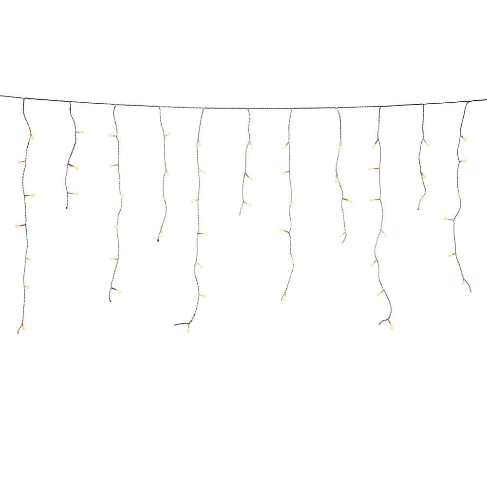 200 Icicle LED Amber Solar B/O