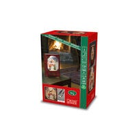 Vattenfylld lykta, röd bok