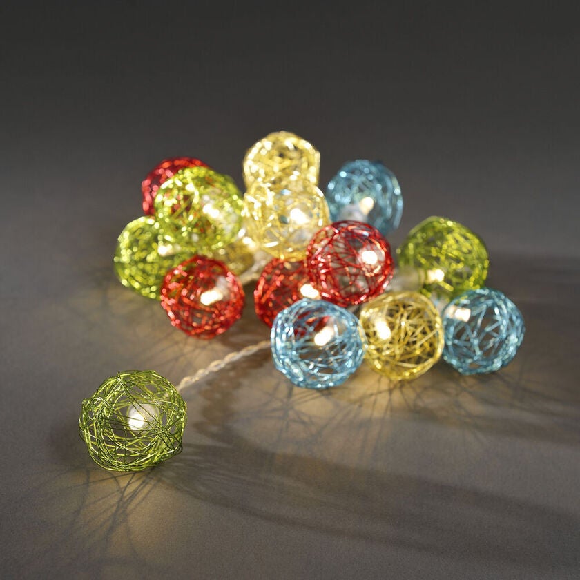 LED Dekokette, bunte Aluminium