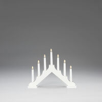 Elljusstake 7 lj LED trä B/O