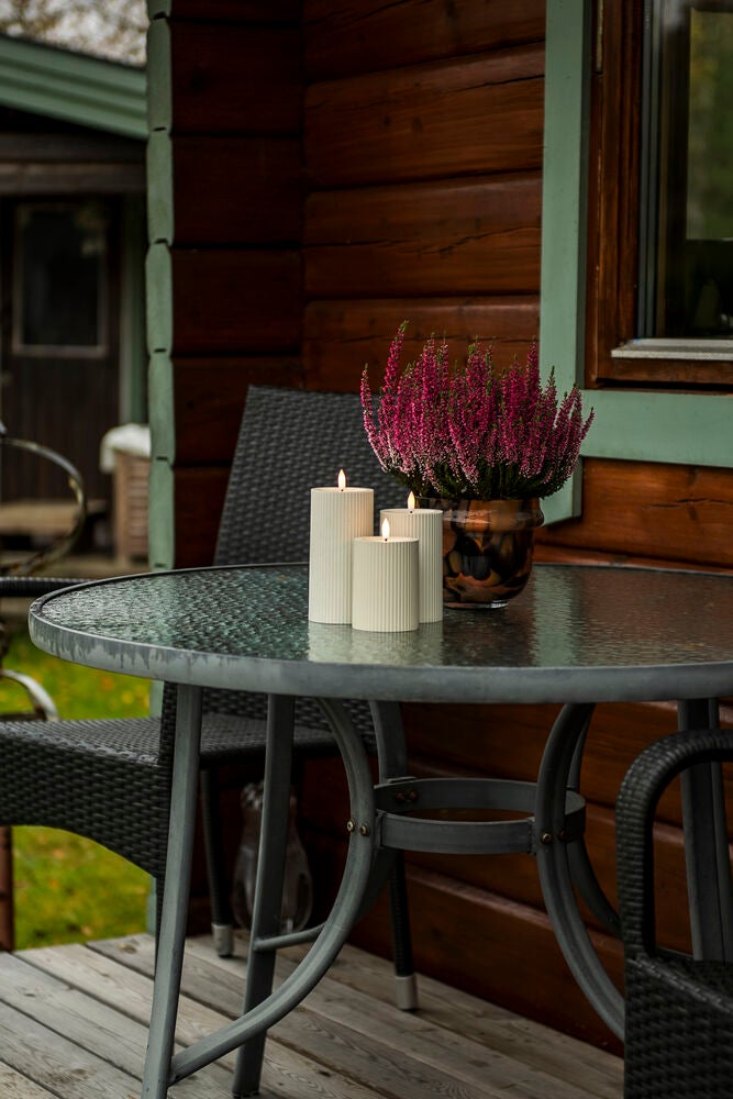 B/O Plastic LED candle outd.