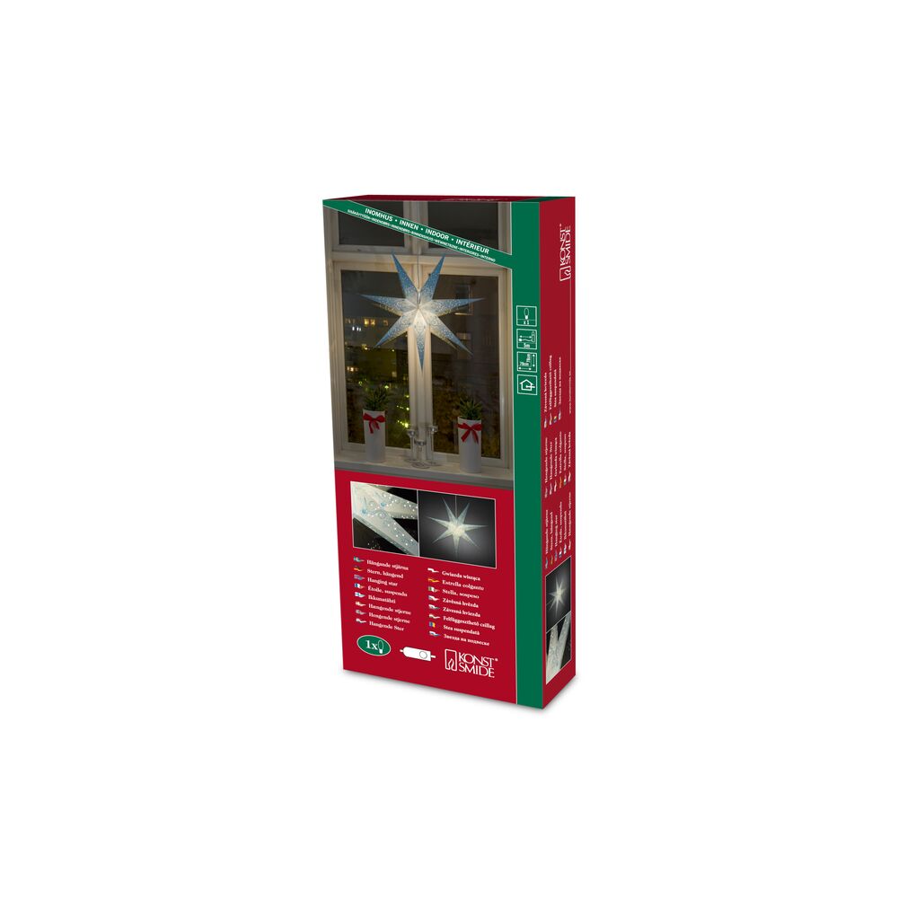 Pappersstjärna blå 78 cm