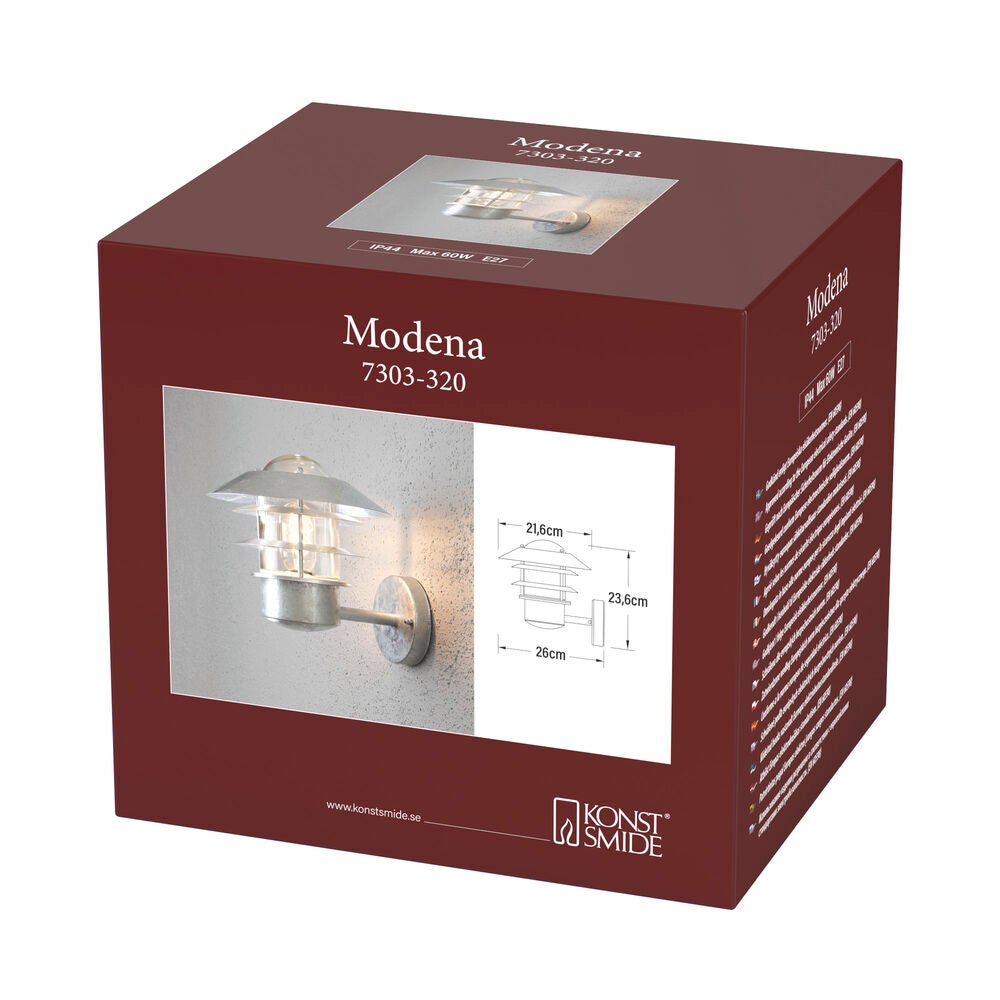 Modena Up Light Galv. Steel