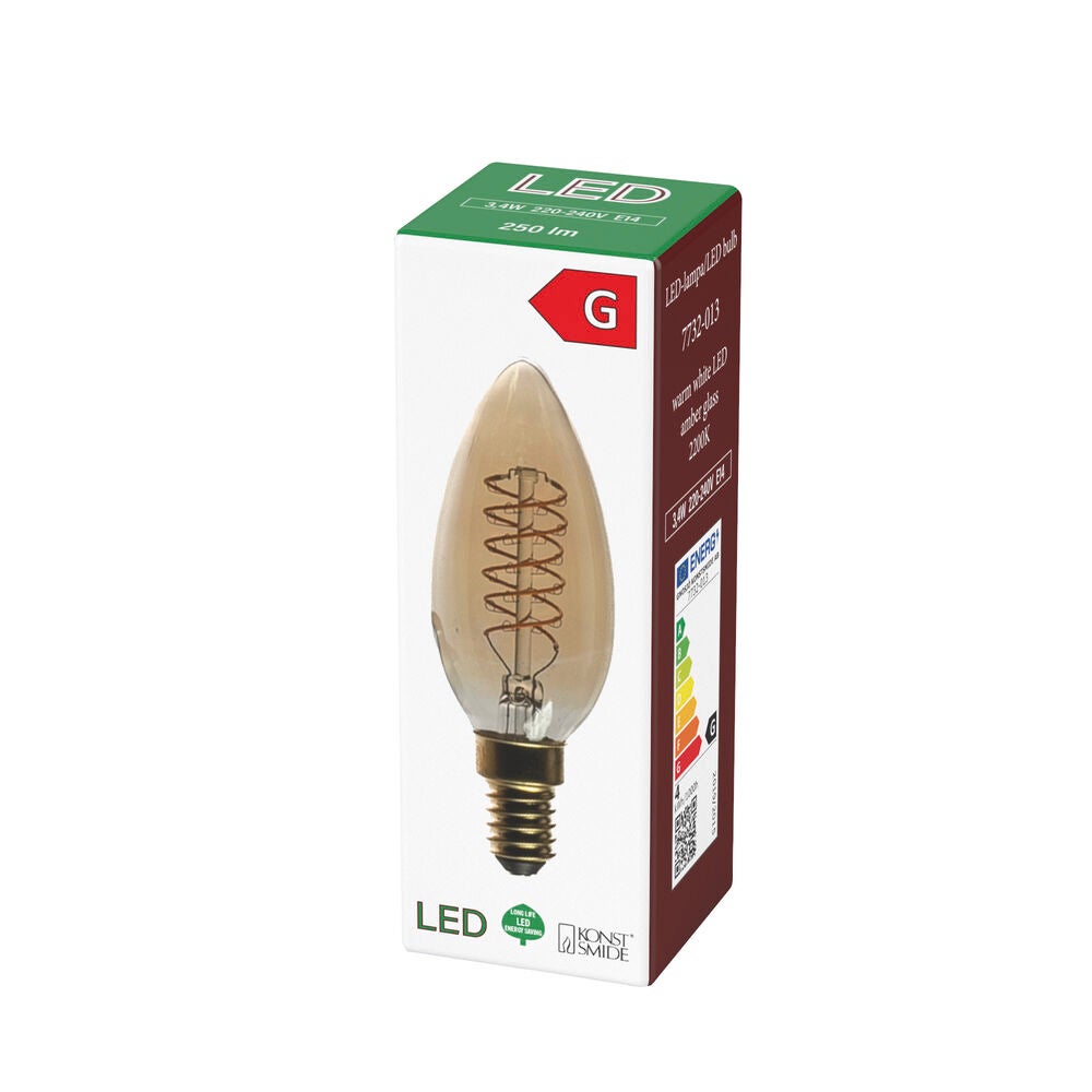 Glödlampa B35 s-LED P45 amber