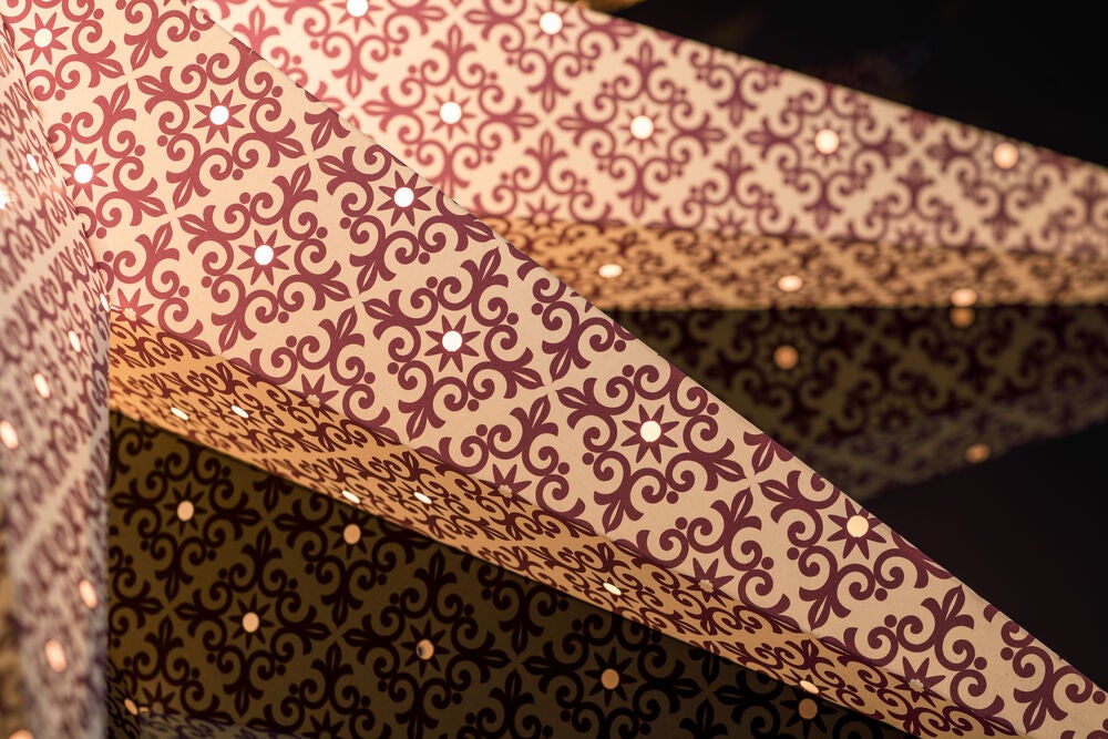 Paper star 9 point, 115cm | Konstsmide