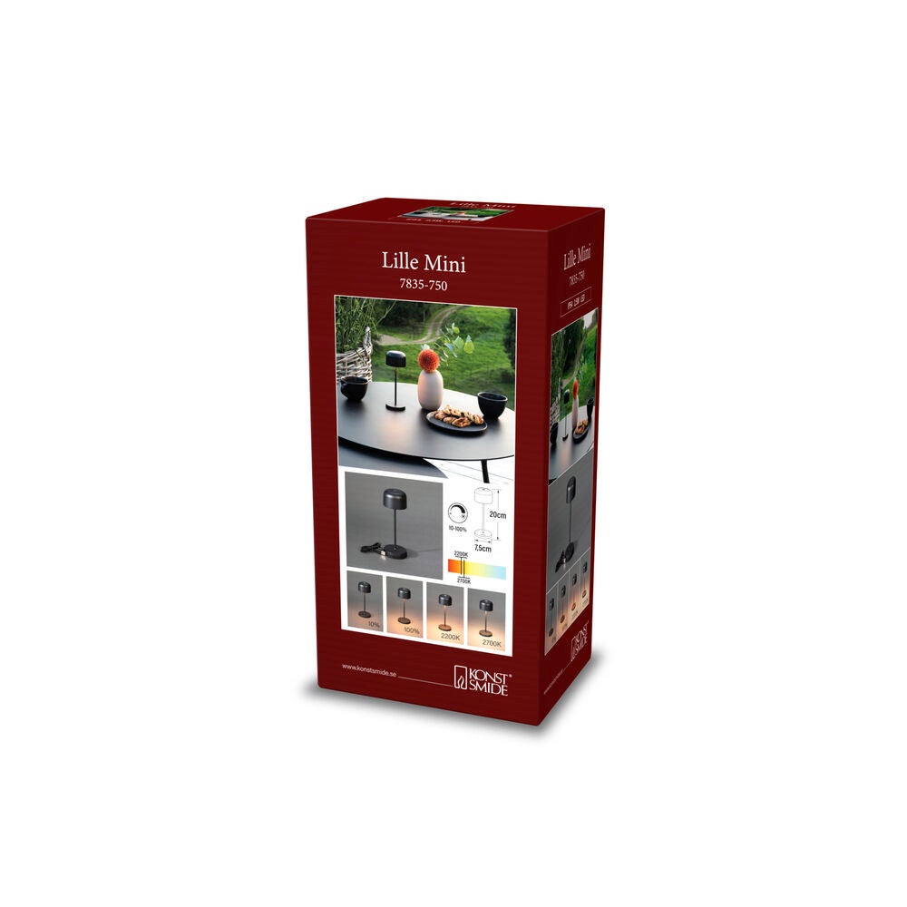 Lille mini bordslampa USB Sv.