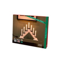 LED Holzleuchter, weiss,