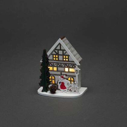 B/O Wooden House, 1 LED