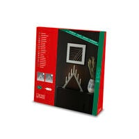 Elljusstake 7 ljus trä vit