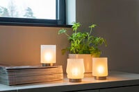 Ljuslykta glas laddbar LED 