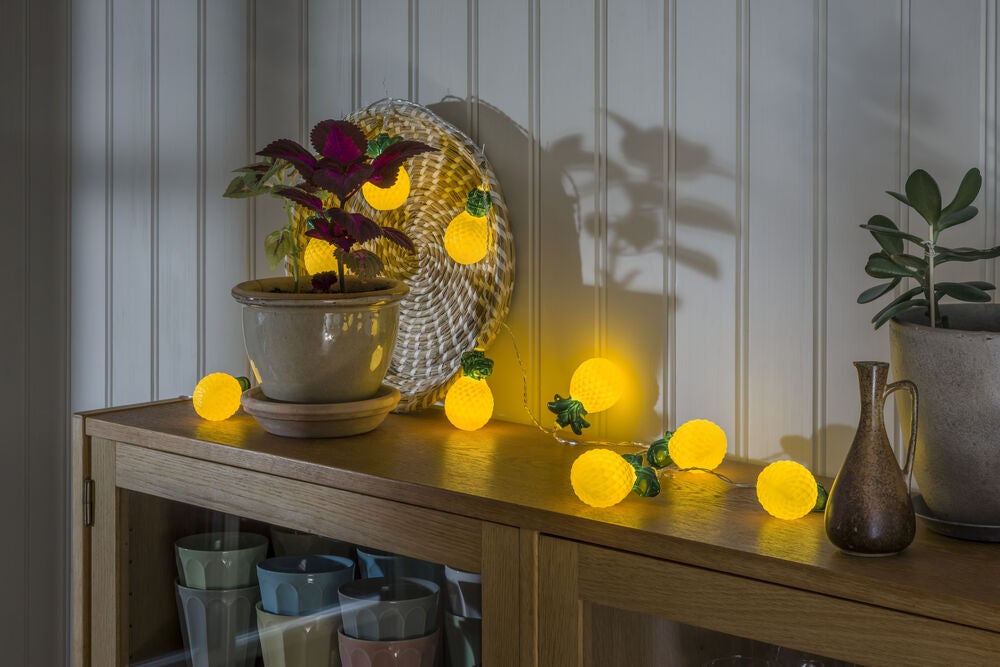 10 Pineapple Light Set LED B/O