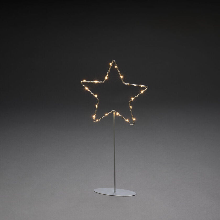 Metallstjärna silver 20 LED