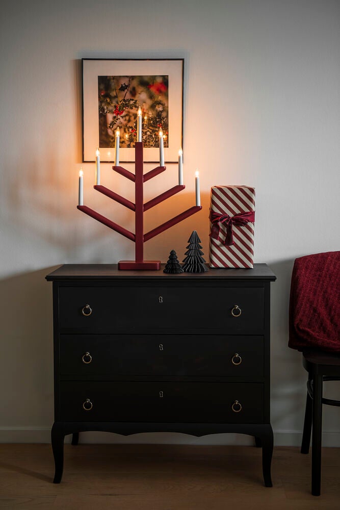 Holzleuchter Holz 7 Lampen Grü