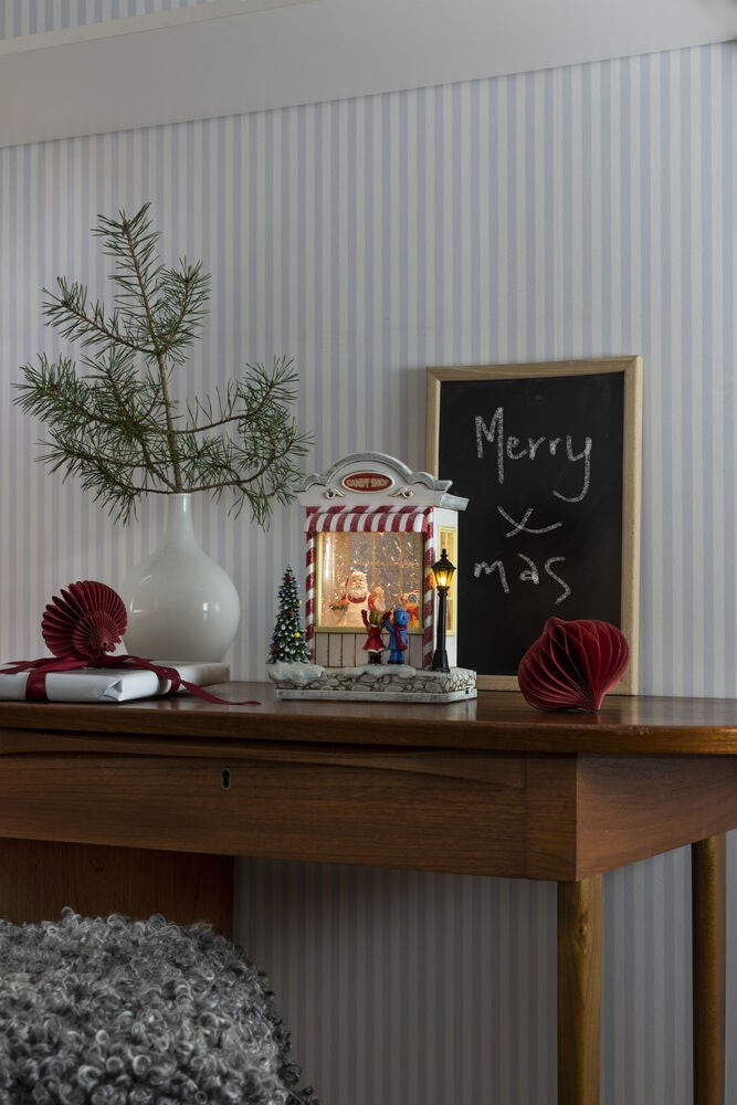 Vattenfylld lykta godisaffär