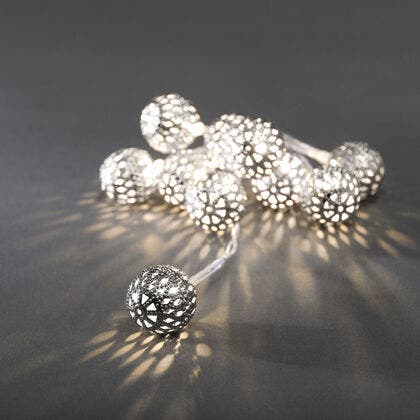 Slinga 10 metallbollar LED