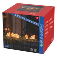LED Acryl Rotkehlchen, 5er-Set