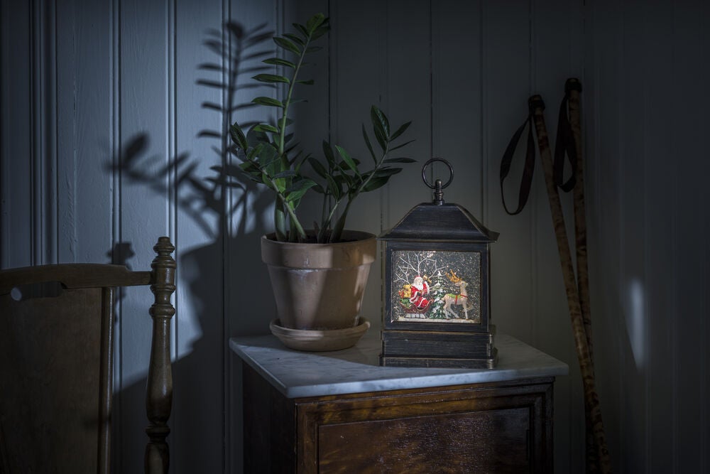 Water Lantern Santa/Sled/RDeer