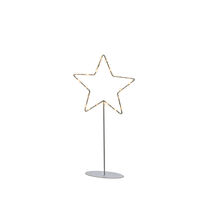 Metallstjärna silver 20 LED
