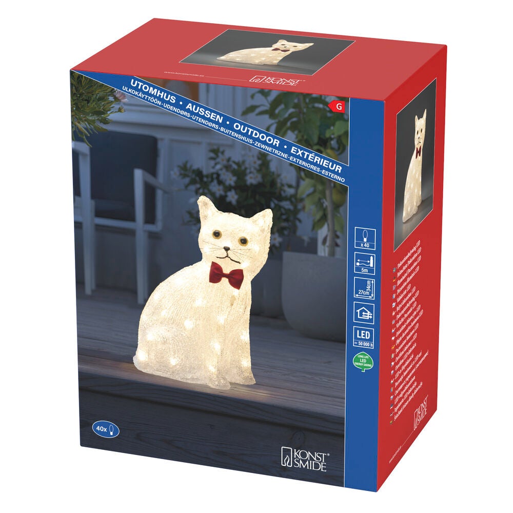 Acrylic Sitting Cat LED