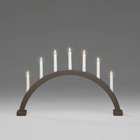 Holzleuchter, braun gebeizt