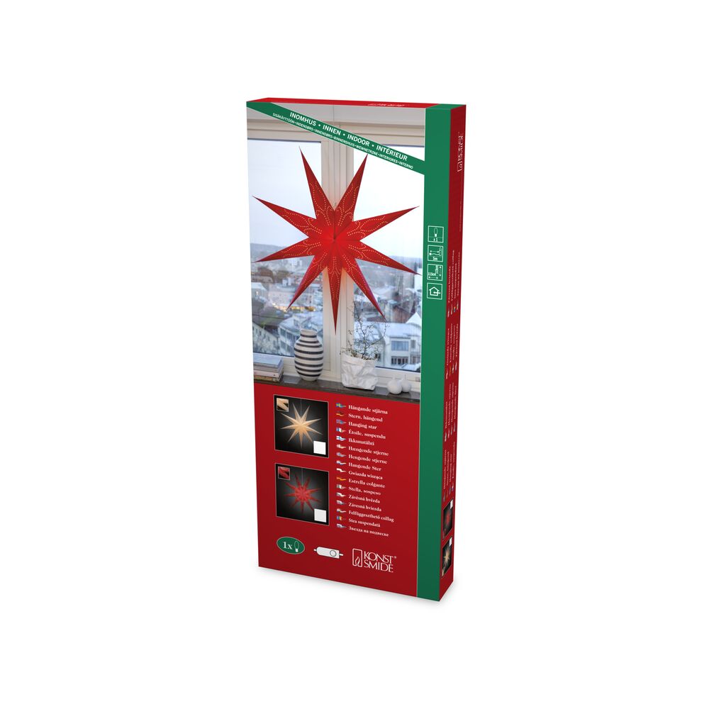 Paper star 9 points 115cm