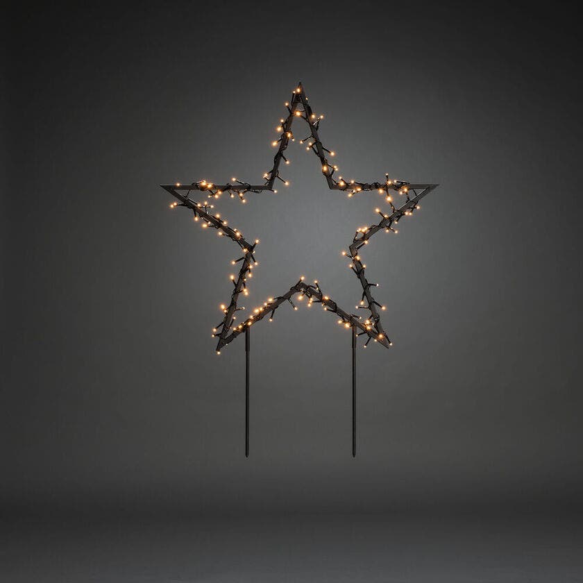 LED Metallstern, 65cm, Spiess