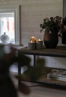 B/O cement candle light LED