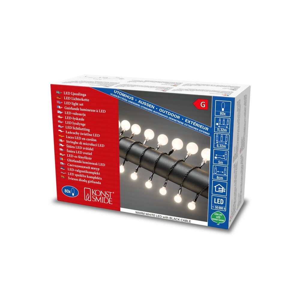 Slinga 80 varmvita LED