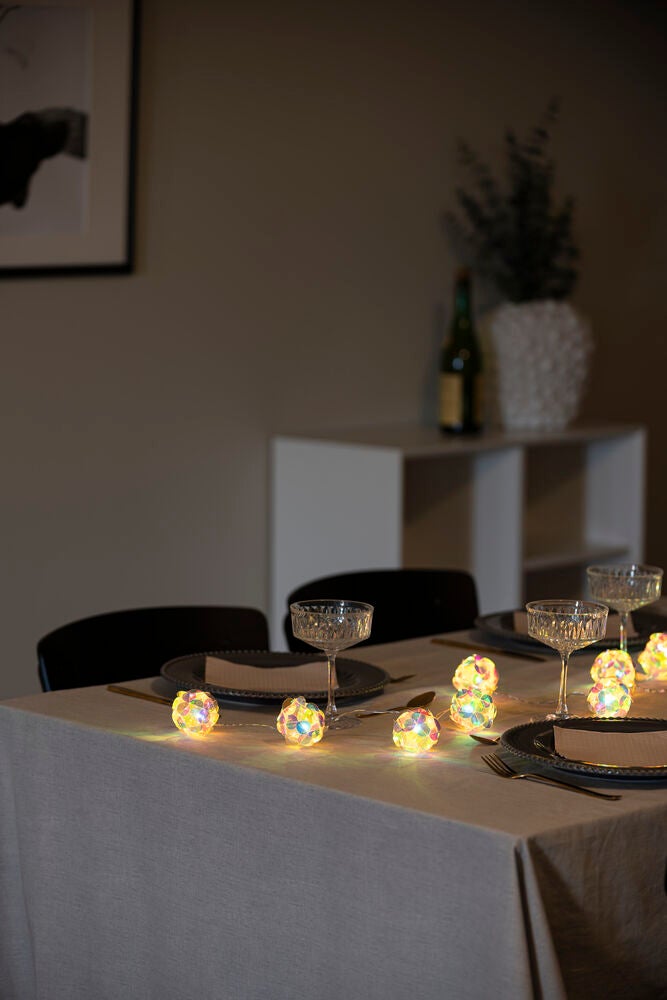 Dekolichterkette, 10 warmweiße