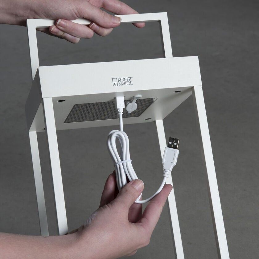 Portofino lanterna USB/sol vit