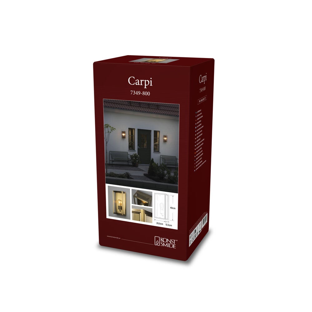 Carpi Wandl. groß E27 Messing 