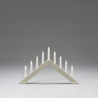 9 Bulb Candlestick Beige