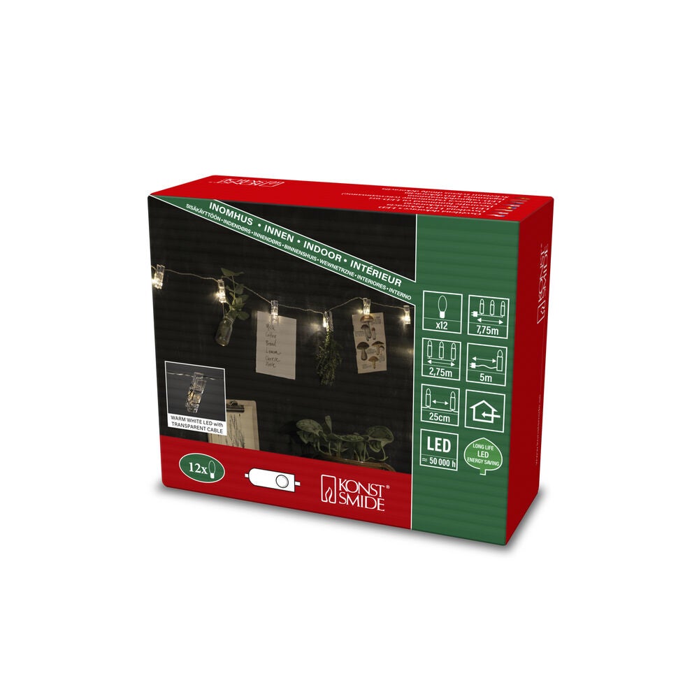 LED Lichterkette mit Clips