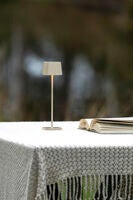 Capri mini bordsl gräddvit USB