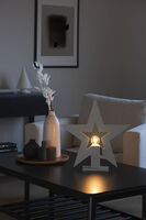 Stående stjärna trä grå E14