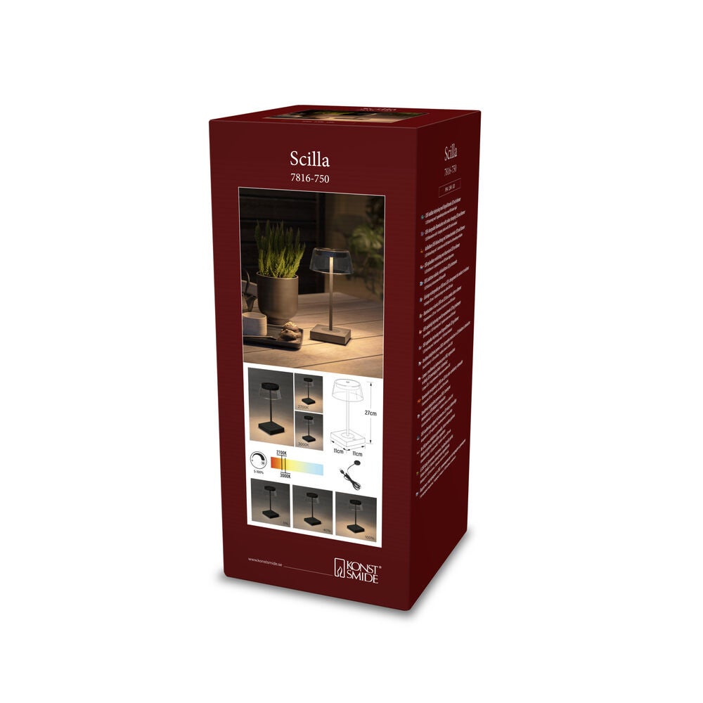 Scilla table lamp usb black