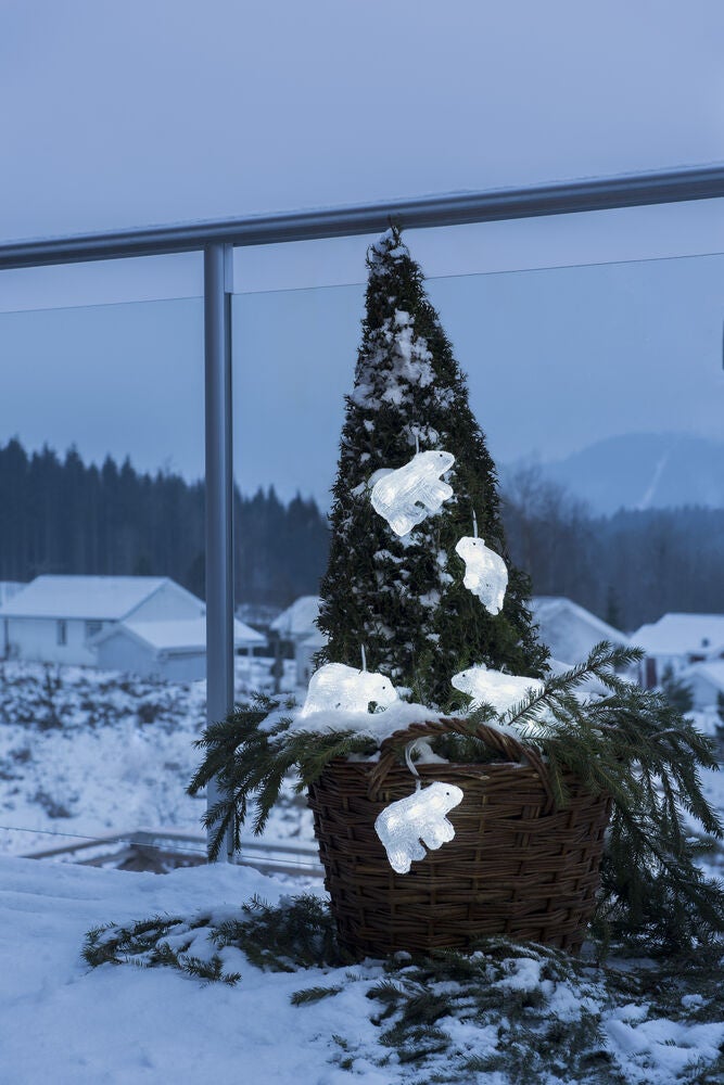 Isbjörnar akryl 5st LED