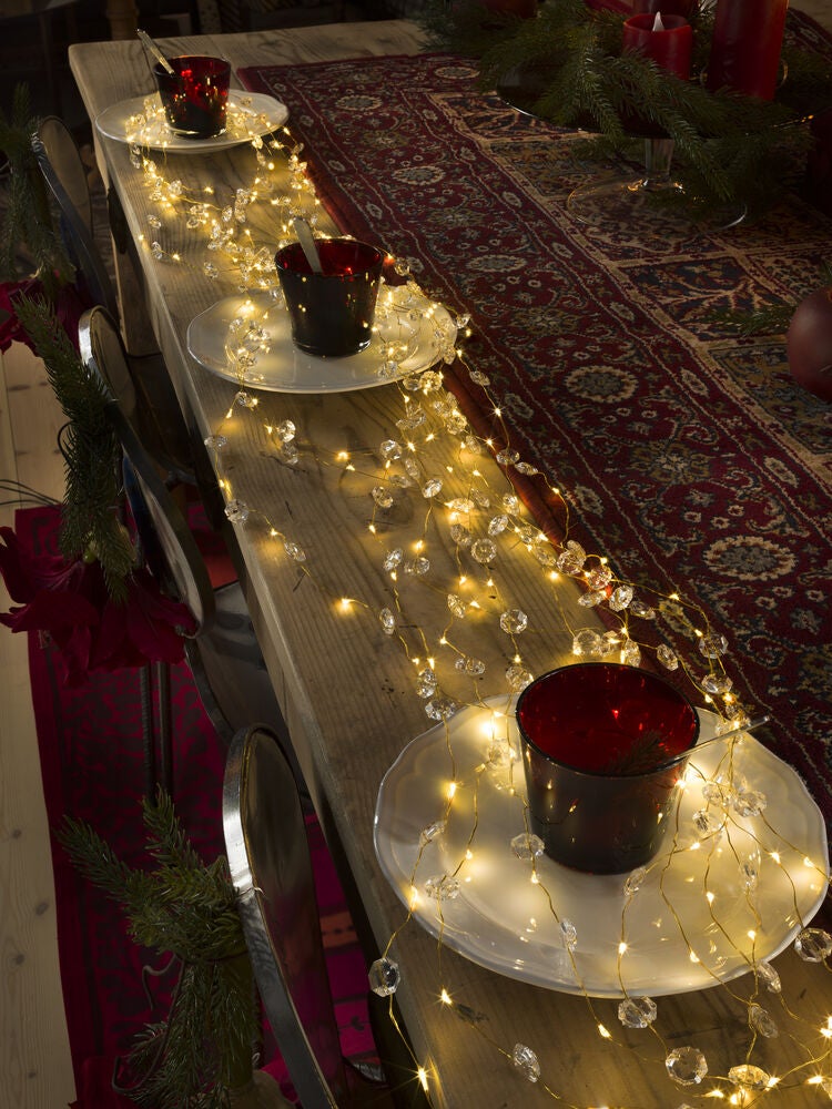 LED Diamantenlametta 10 Straen